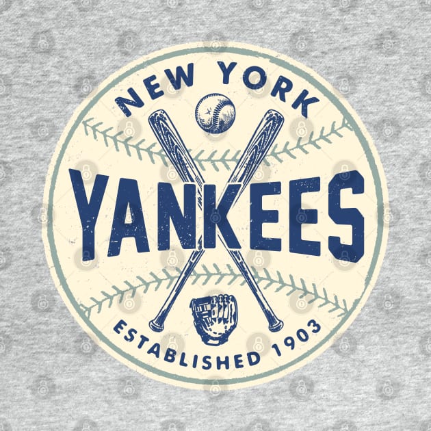 New York Yankees Crossed Bats by Buck Tee by Buck Tee